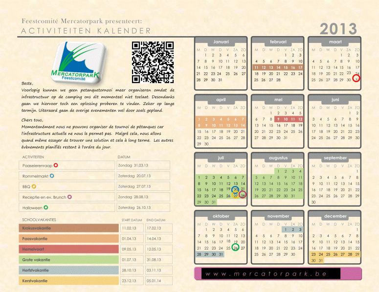 Activiteitenkalender 2013