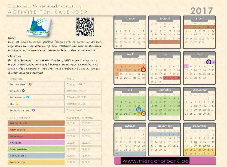 Activiteitenkalender 2017
